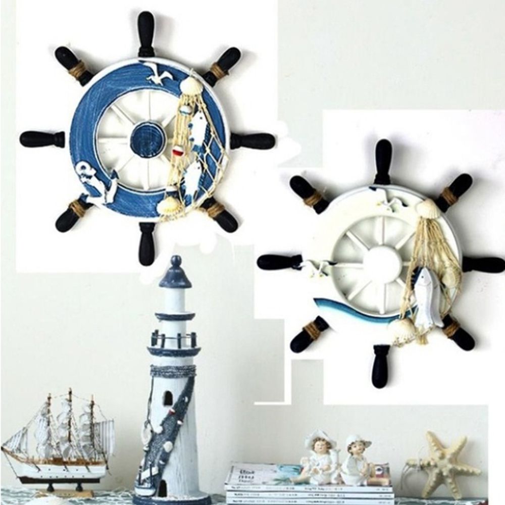 Mediterranean Style Decoration - Fishing Boat Steering Wheel recension och pris